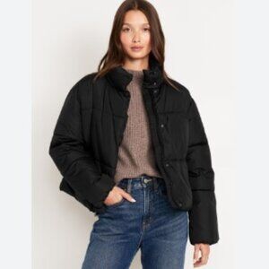 NEW! Old Navy Black Quilted Puffer Jacket - Size XXL